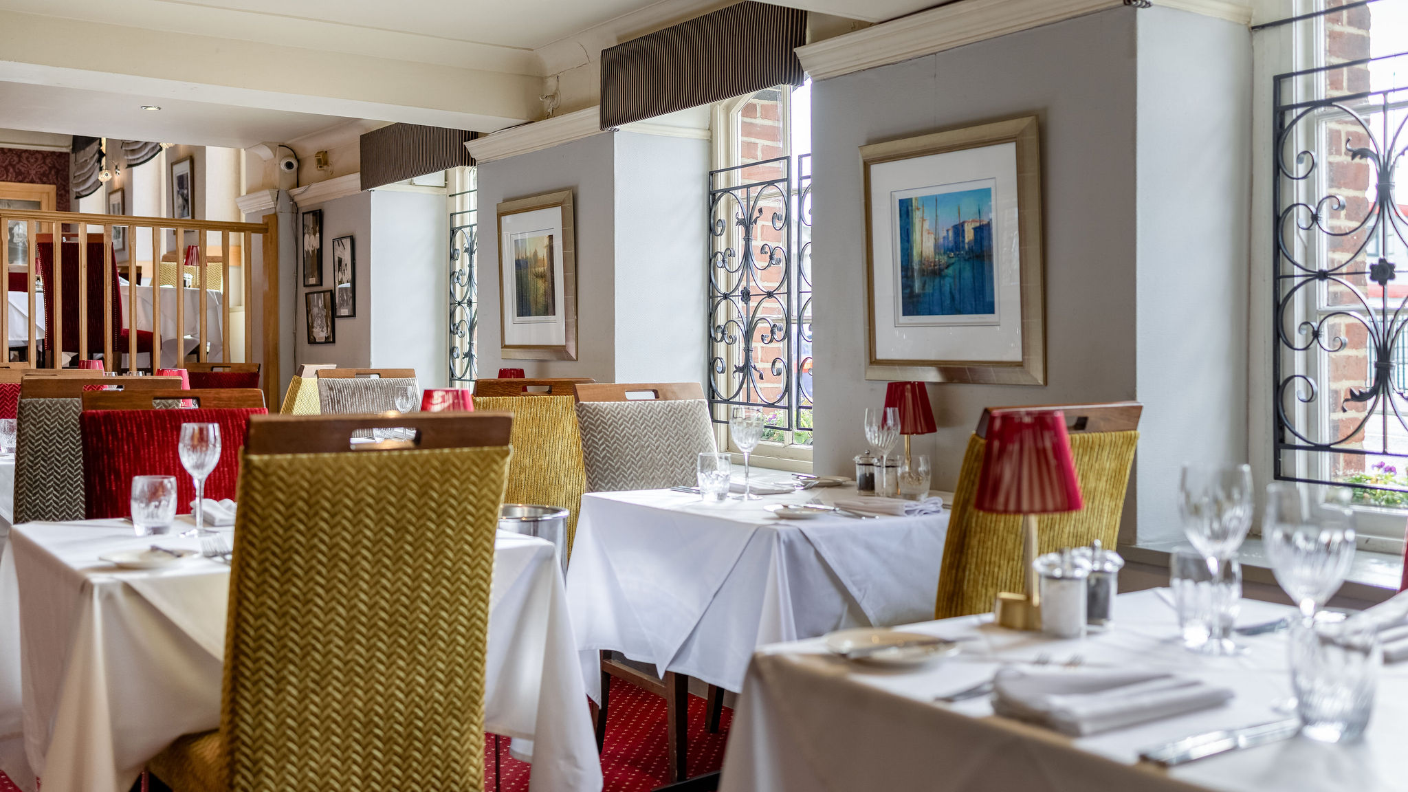 The dining room from the front
