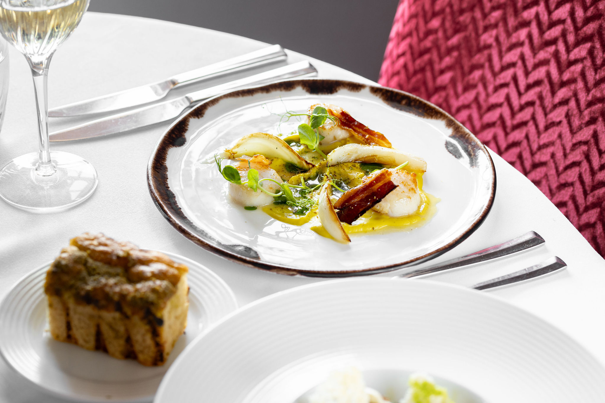 Scallops with pancetta and fennel