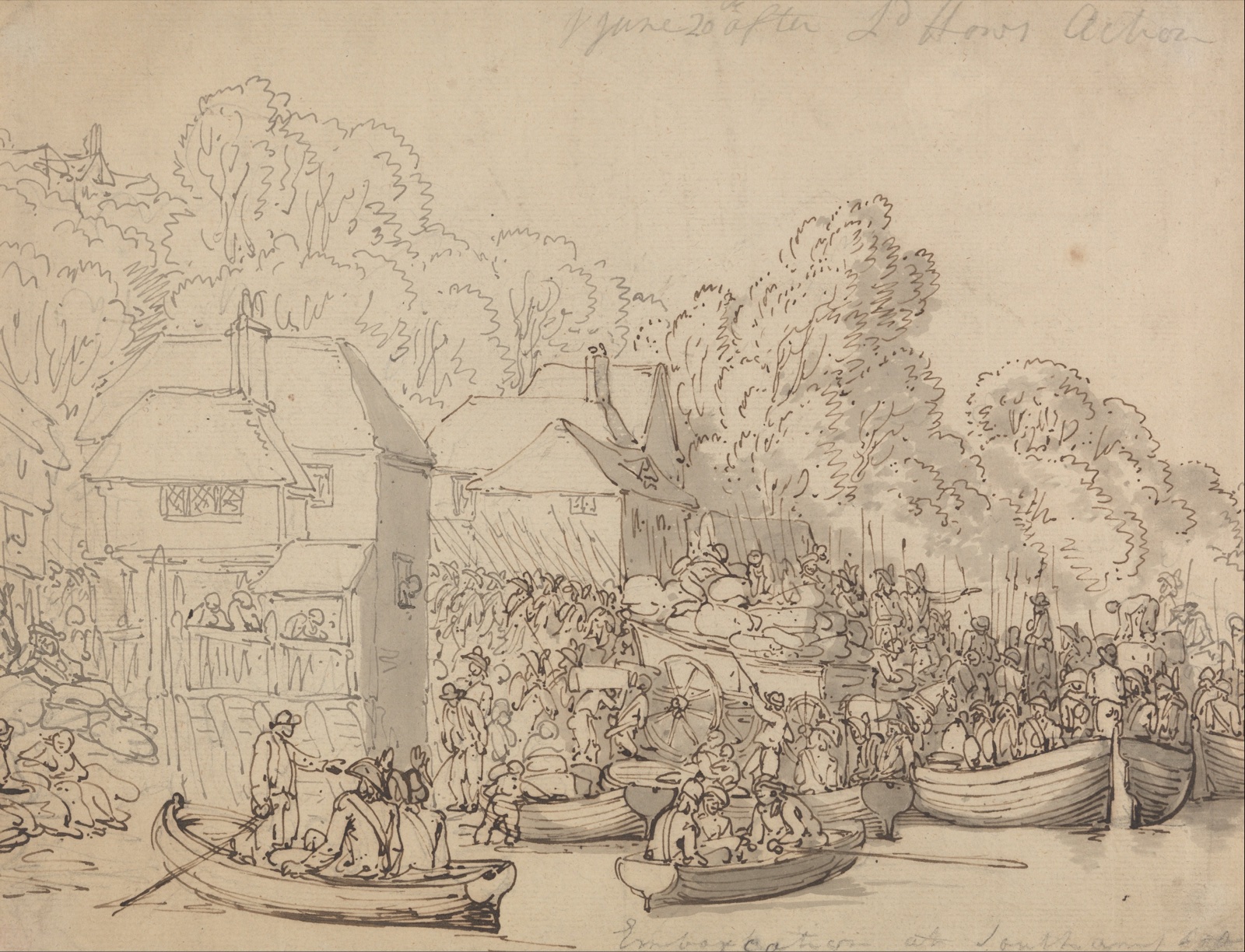 Thomas Rowlandson, Embarkation at Southampton, June 20th 1794